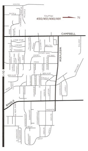 Map of Spring Valley area - Houston real estate and homes area